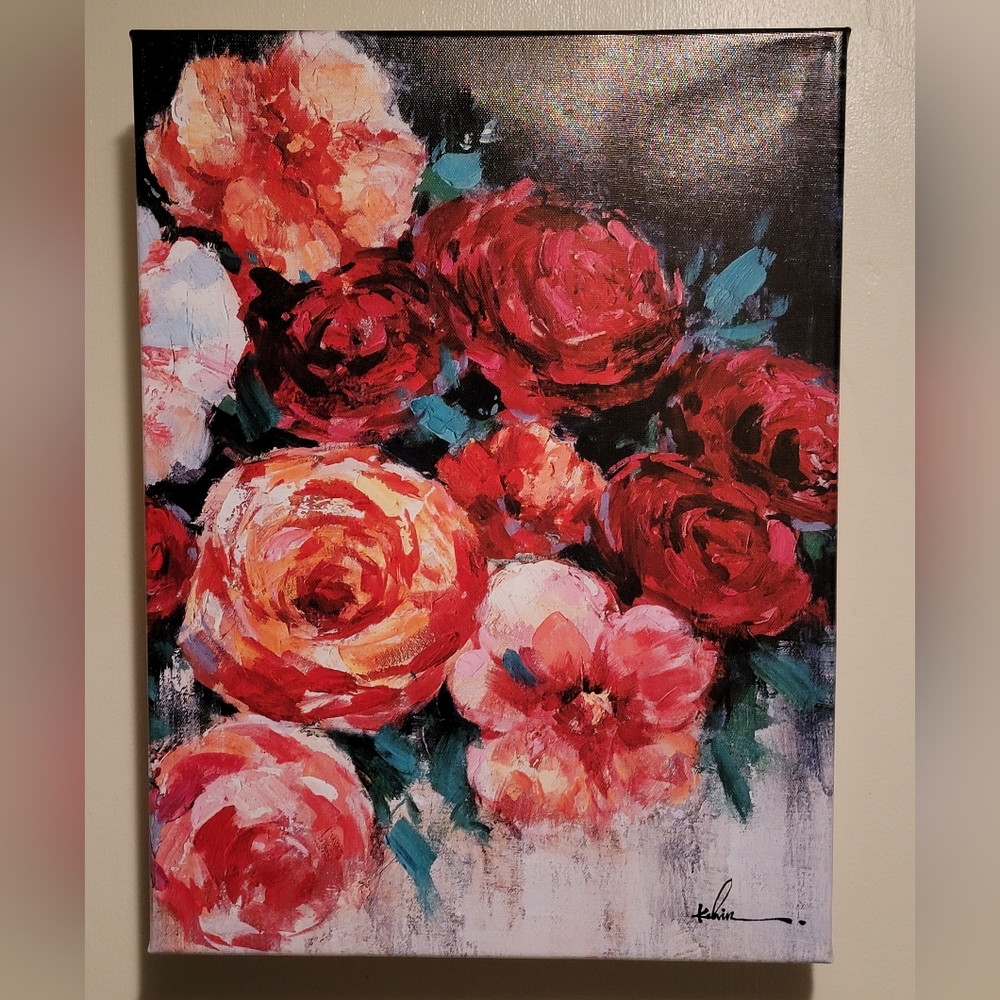 Flower Wall Art Set of 3 Wall Decor